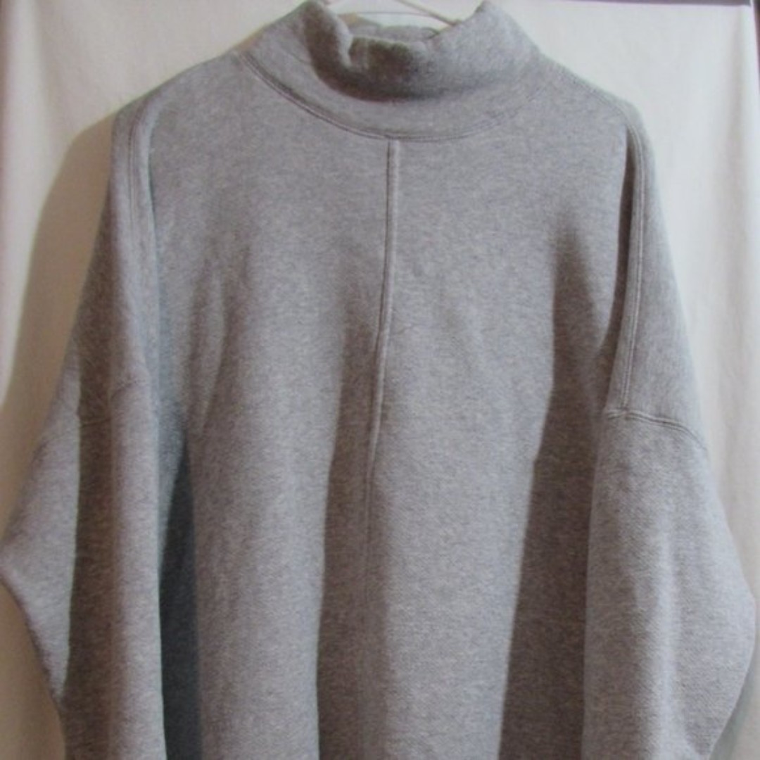Free People So Plush Lace Up Pullover M Gray Mock Neck Oversized Sweatsh…