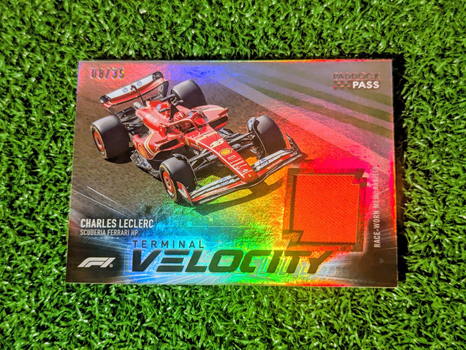 Ferrari Topps Paddock Pass F1 CHARLES LECLERC Terminal Velocity #/35