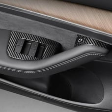 NEW Tesla Model Y 2020-2023 Real Carbon Fiber Window Lift Panel Switch Cover X14