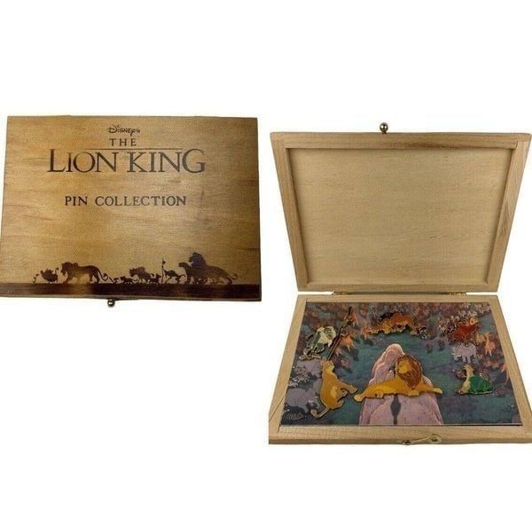 Disney The Lion King Vintage 6 Pin Set in Wooden Box