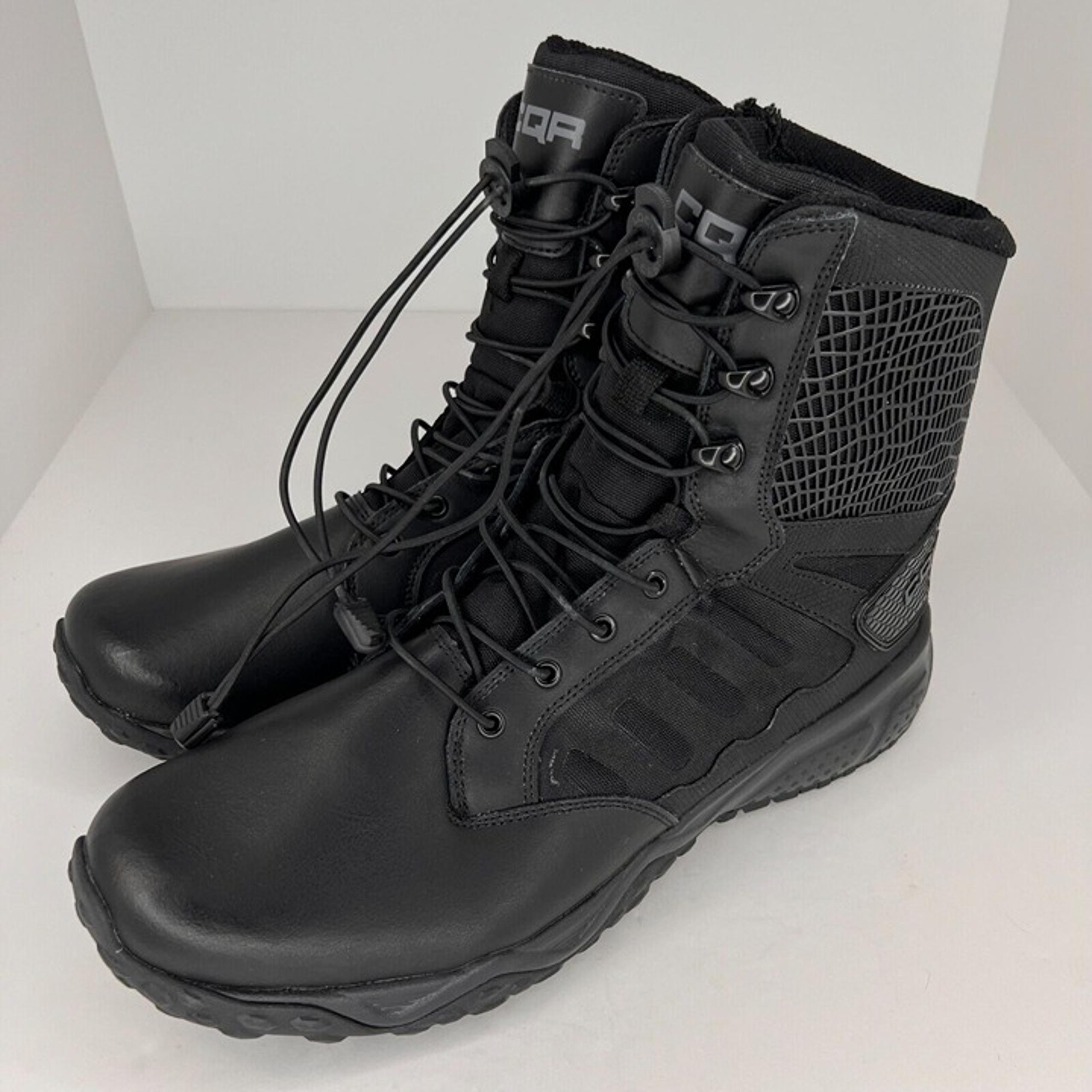 CQR Brand Mens CQBZ305 Black Lace Up Durable Size 14 Tactical Combat Boots - Bates