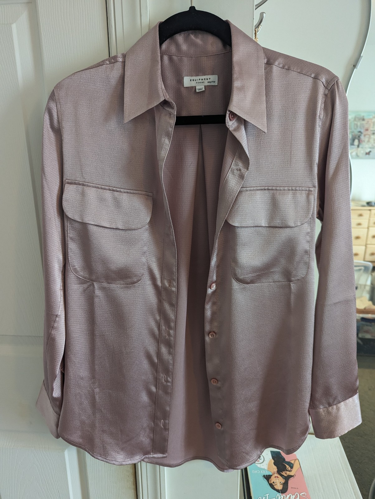 Equipment pink blouse size xxs