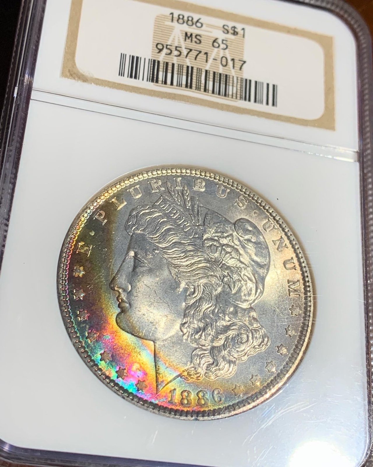 MS 65 Graded Morgan Toned