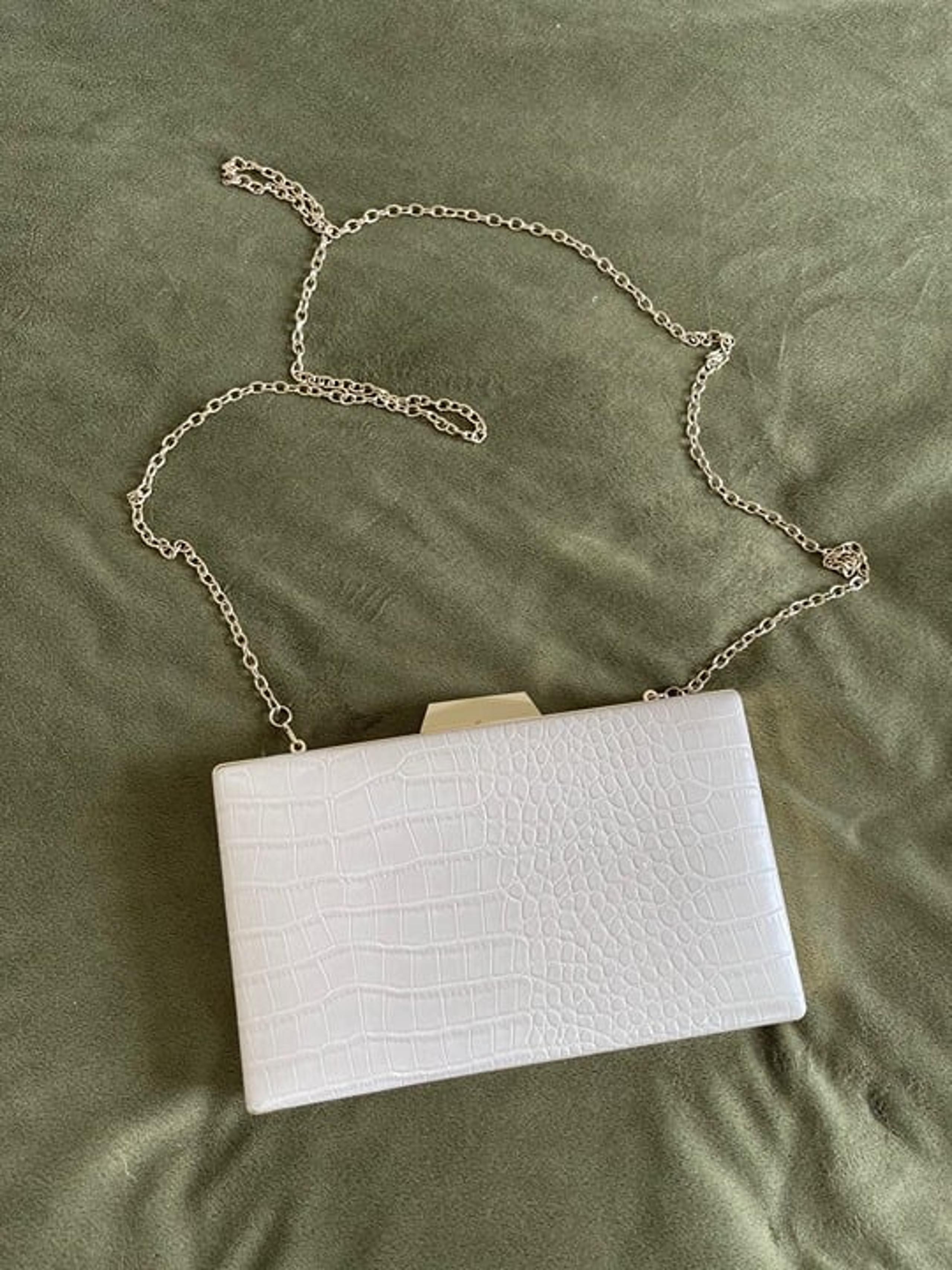 Gianni Bini Faux Crocodile Leather Clutch Crossbody Handbag