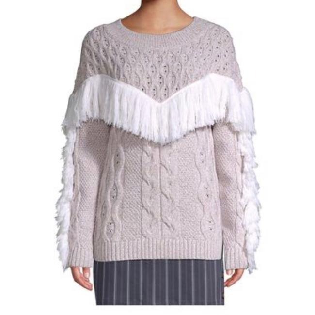 Amur Ulla Fringe Cableknit Merino Sweater Small NWT 498