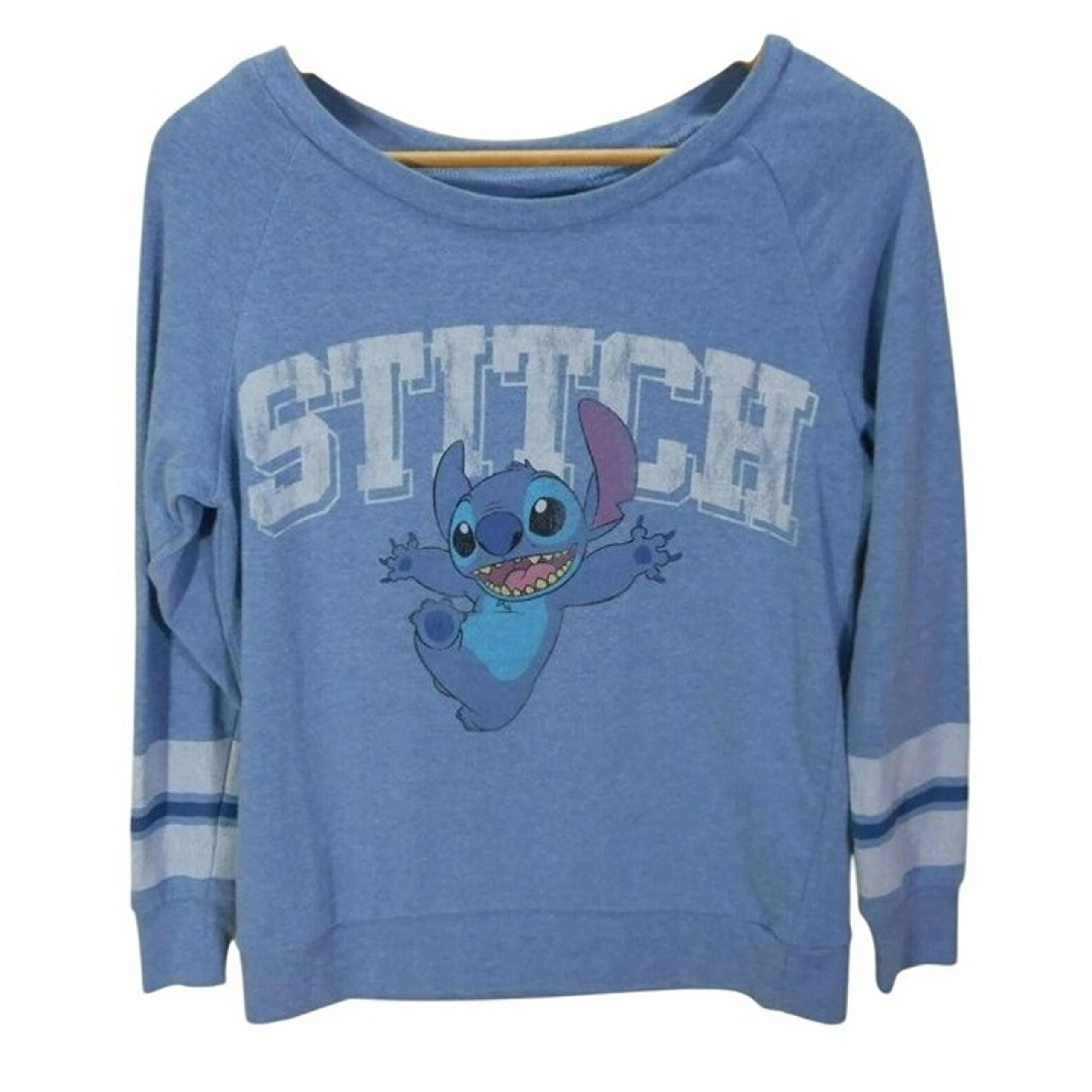 Disney Parks Women's size 3X Stitch Long Sleeve Shirt Sweatshirt Blue Sport