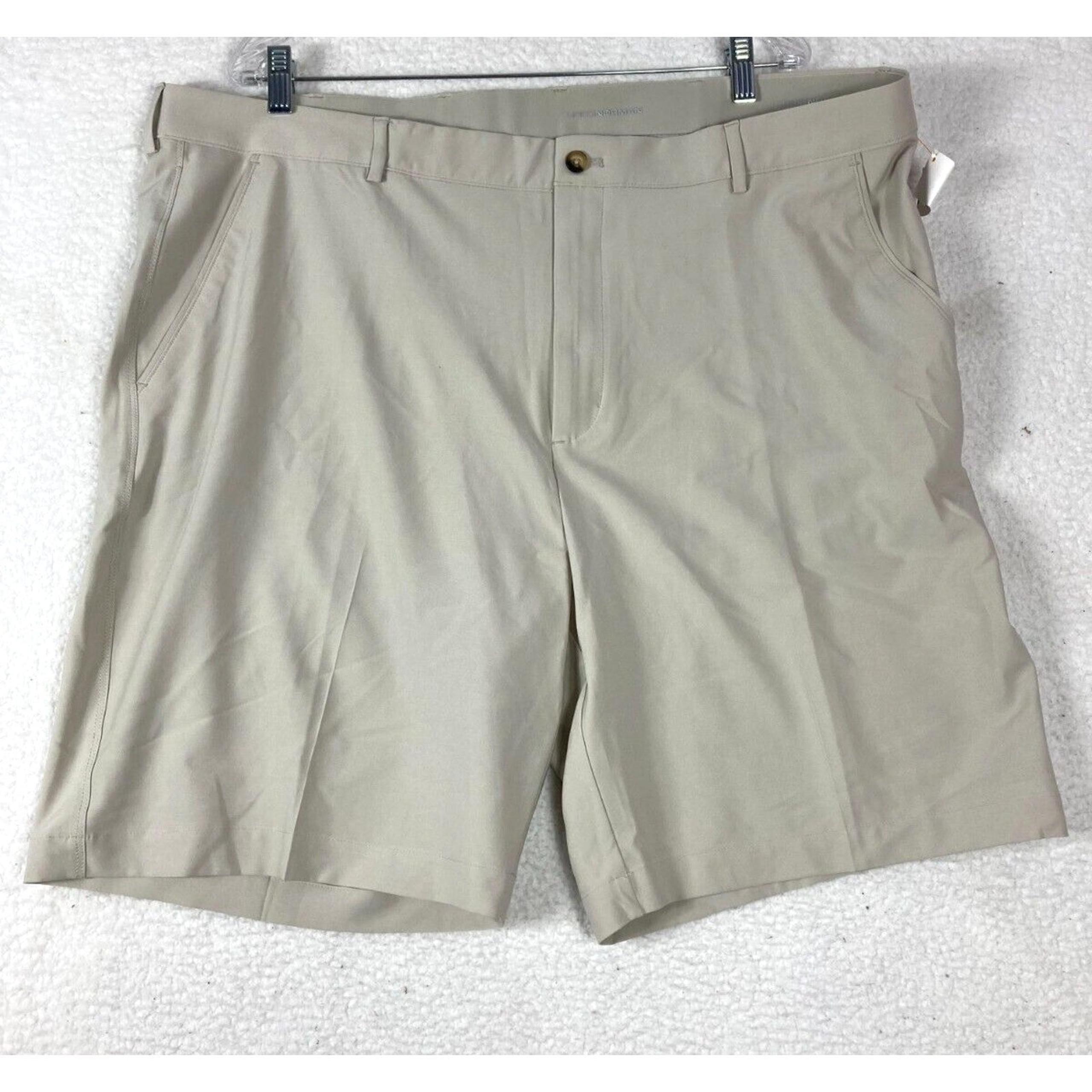 Greg Norman Short Men's Size 42 Khaki Flat Front High Rise Casual Bermuda Golf