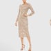 MAC DUGGALEmbellished Illusion Sheath Dress 10 5521