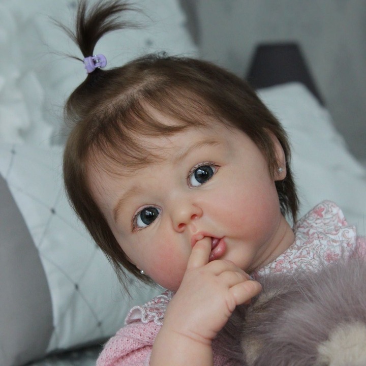 3D Paint Skin With Vein Silicone Reborn Baby Doll For Girl Handmade 24 Inch