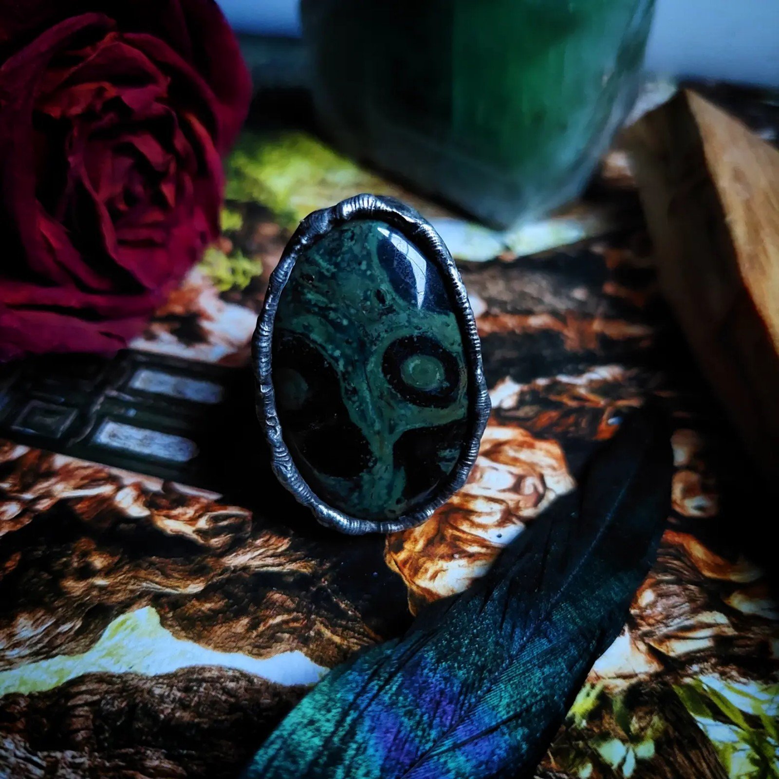Kambaba Jasper Ancient Magical Healing Ring
