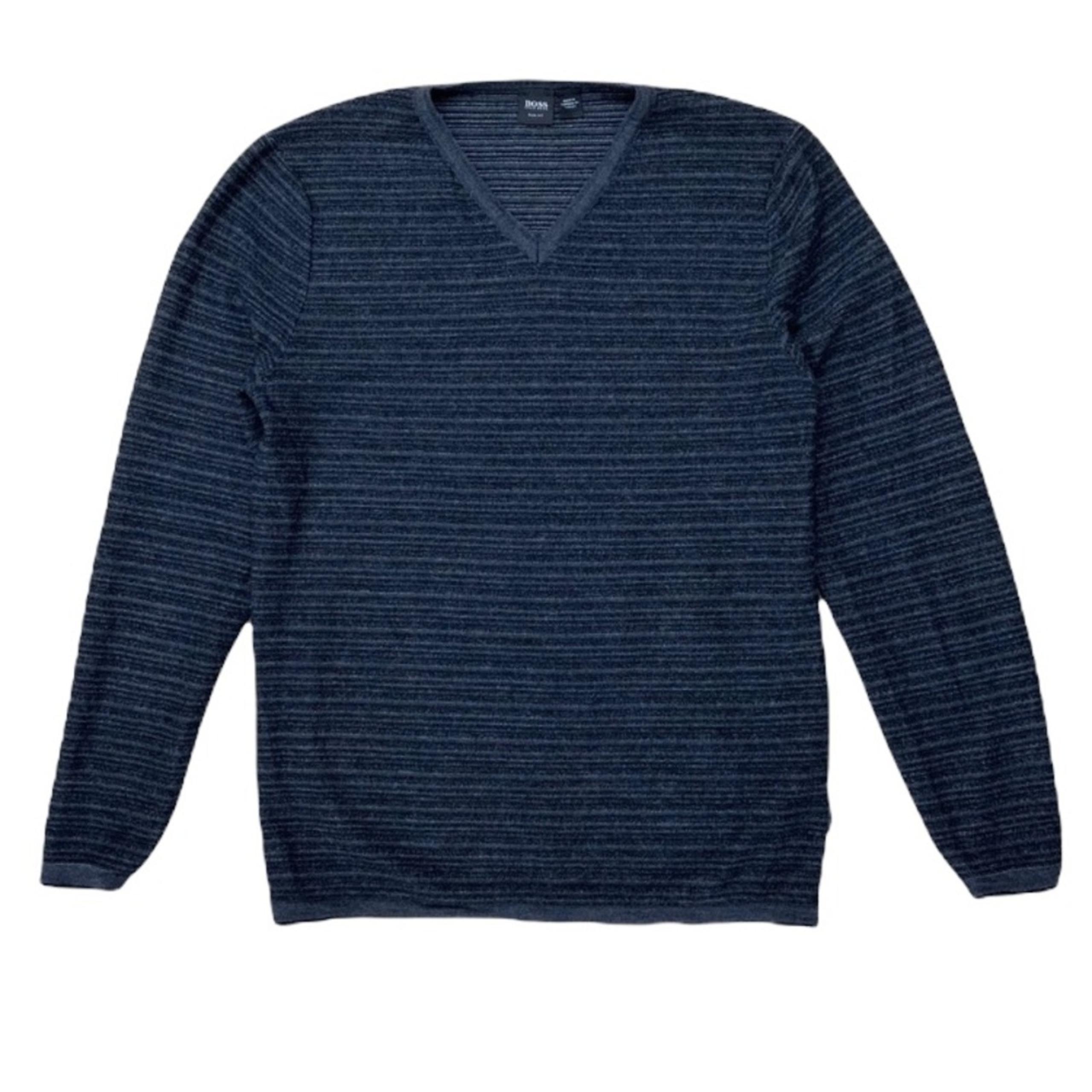 Boss Hugo Boss Striped Slim Fit Wool Sweater