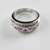 Sterling 925 Pink Opal & Topaz Ring