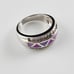 Sterling 925 Pink Opal & Topaz Ring