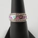 Sterling 925 Pink Opal & Topaz Ring