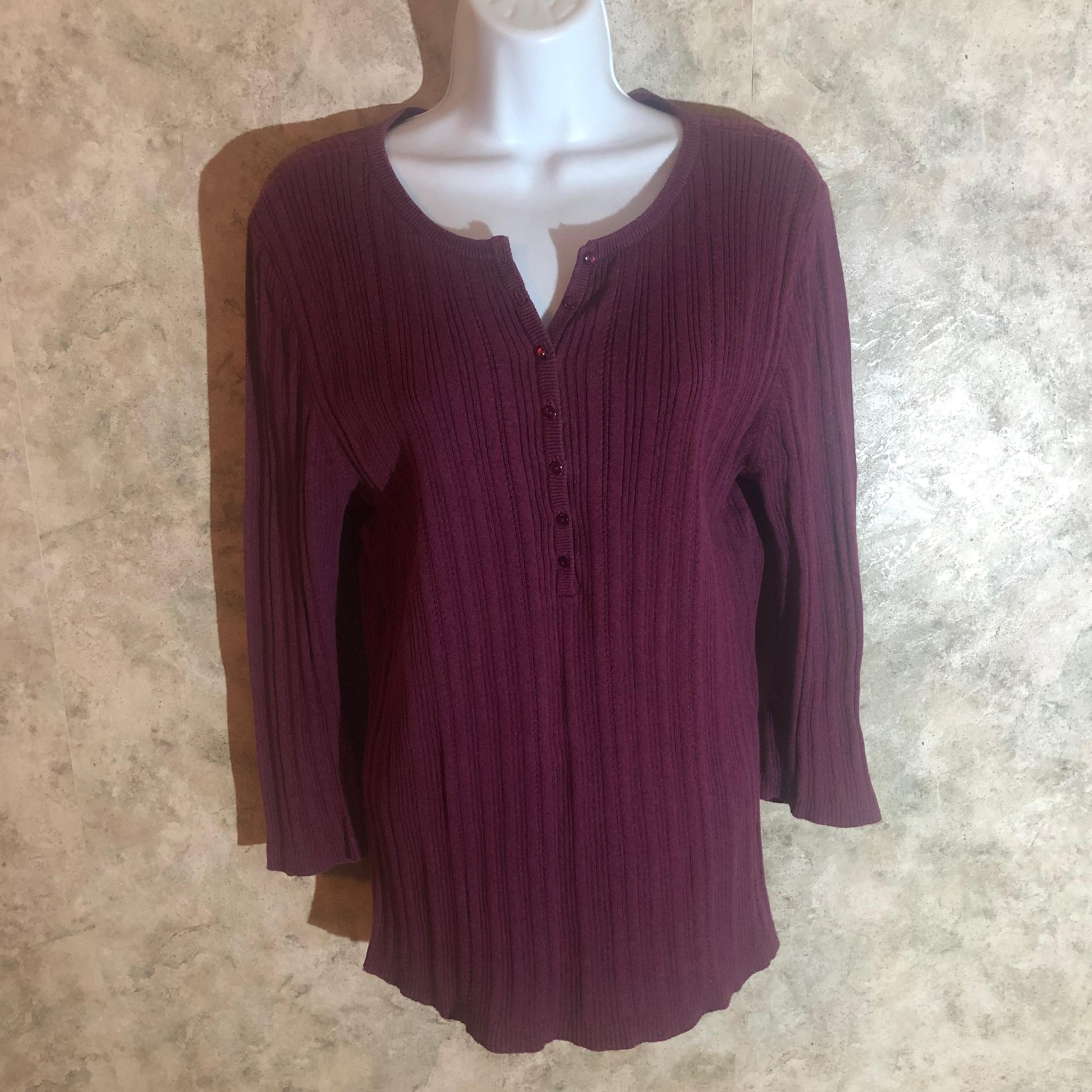 Fashion Bug 3/4 Sleeve Knitted Sweater Top