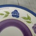 Gibson Mix n Match BELLA Blue Lavender Flower Band Stoneware Dinner Plates Set 3