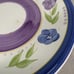 Gibson Mix n Match BELLA Blue Lavender Flower Band Stoneware Dinner Plates Set 3