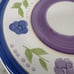 Gibson Mix n Match BELLA Blue Lavender Flower Band Stoneware Dinner Plates Set 3