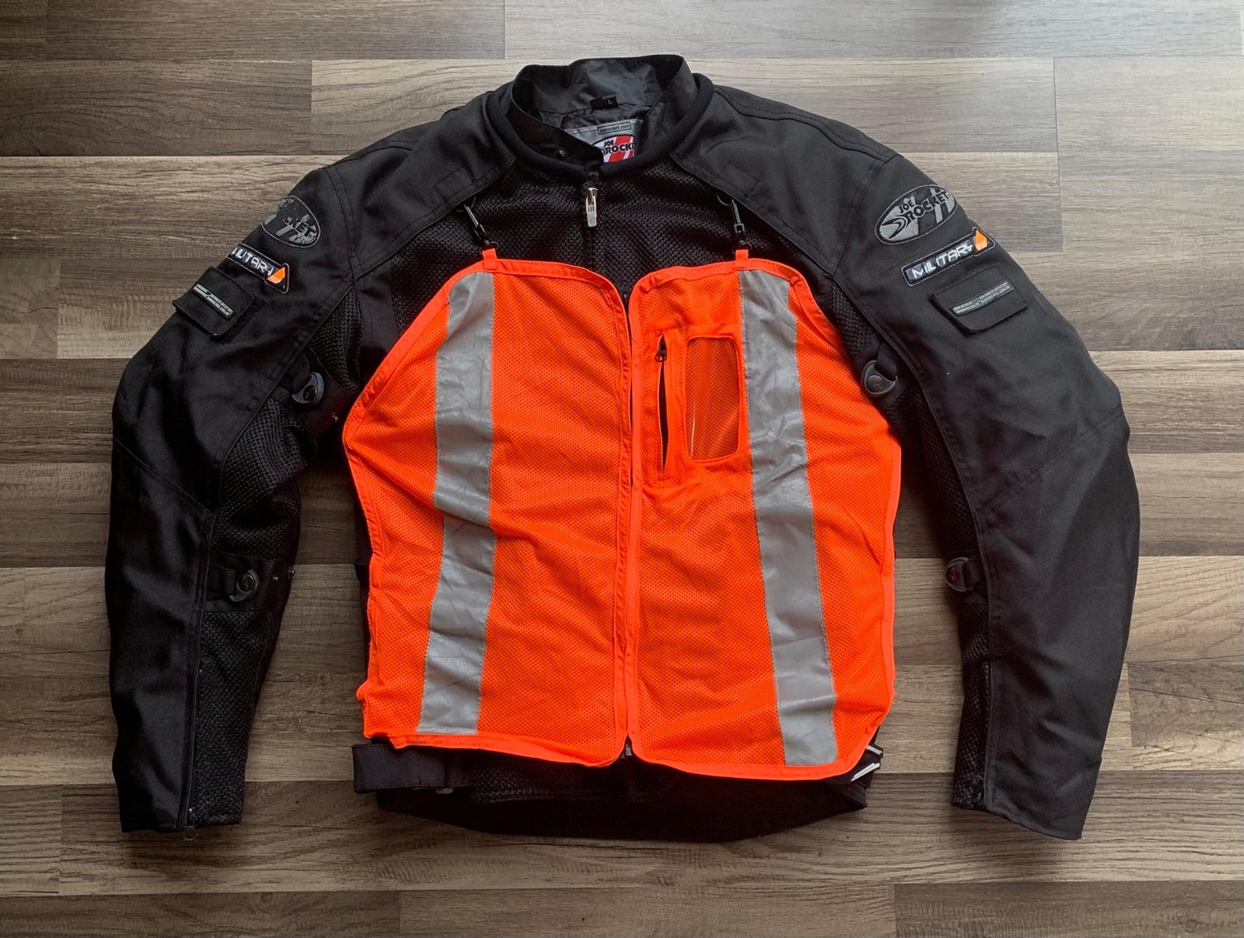 Mens L Military Spec Recon Motorcycle Jacket Safety Vest (flaws) - Joe Rocket