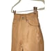 Helmut Lang Femme Hi Bootcut Pants Raw Leather Slim Fit High Rise Natural Sz 24
