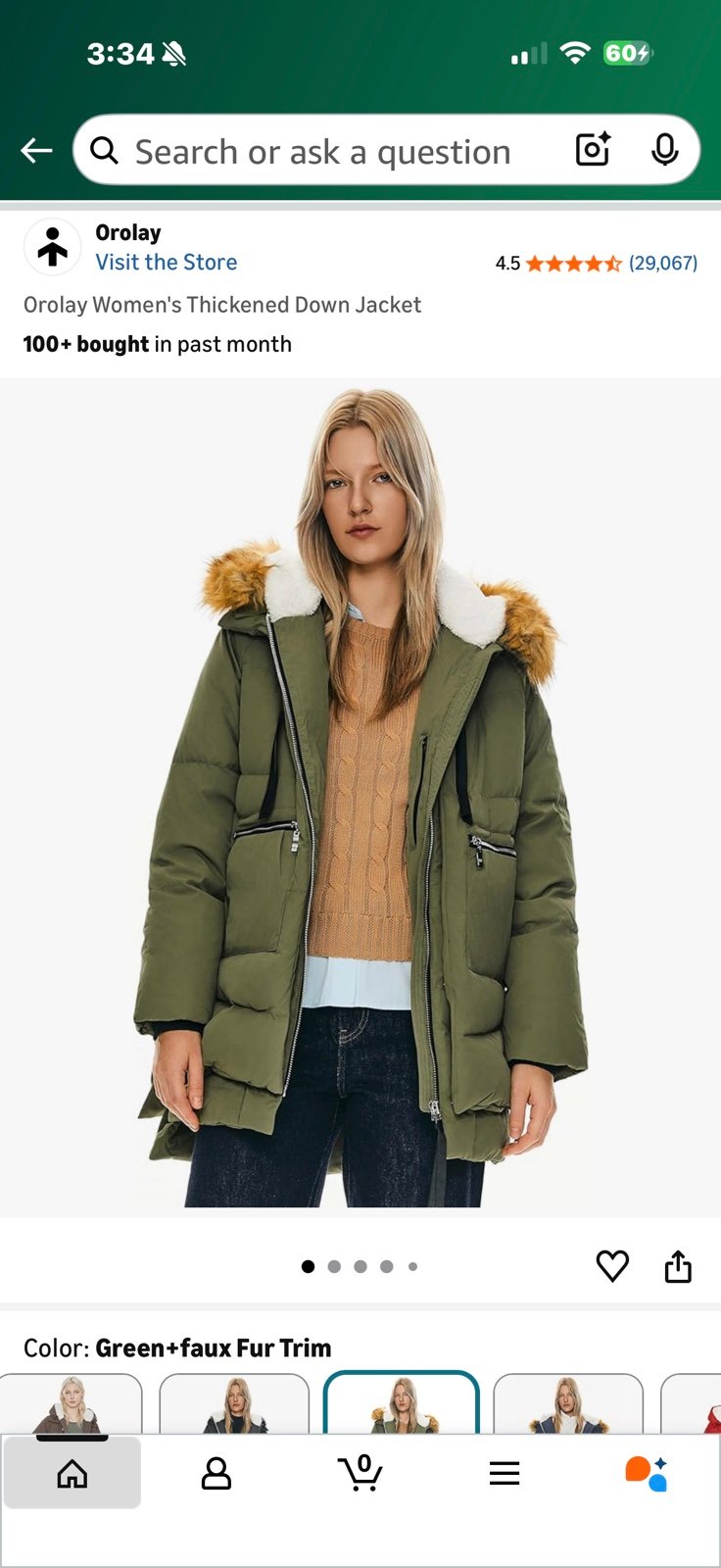 OROLAY DOWN FILLED WINTER COAT