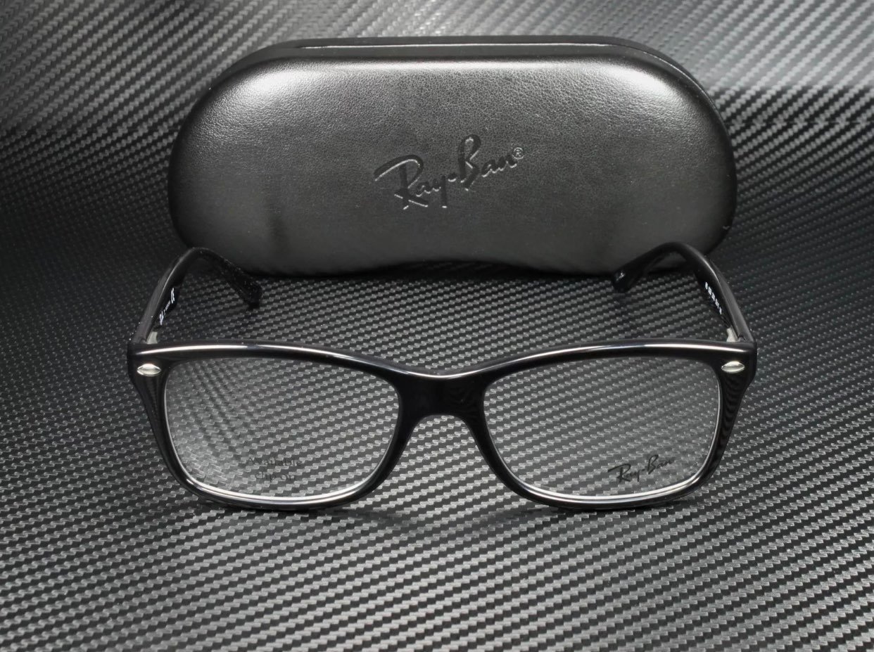 RAY BAN RX5228 2000 Shiny Black Lens 53