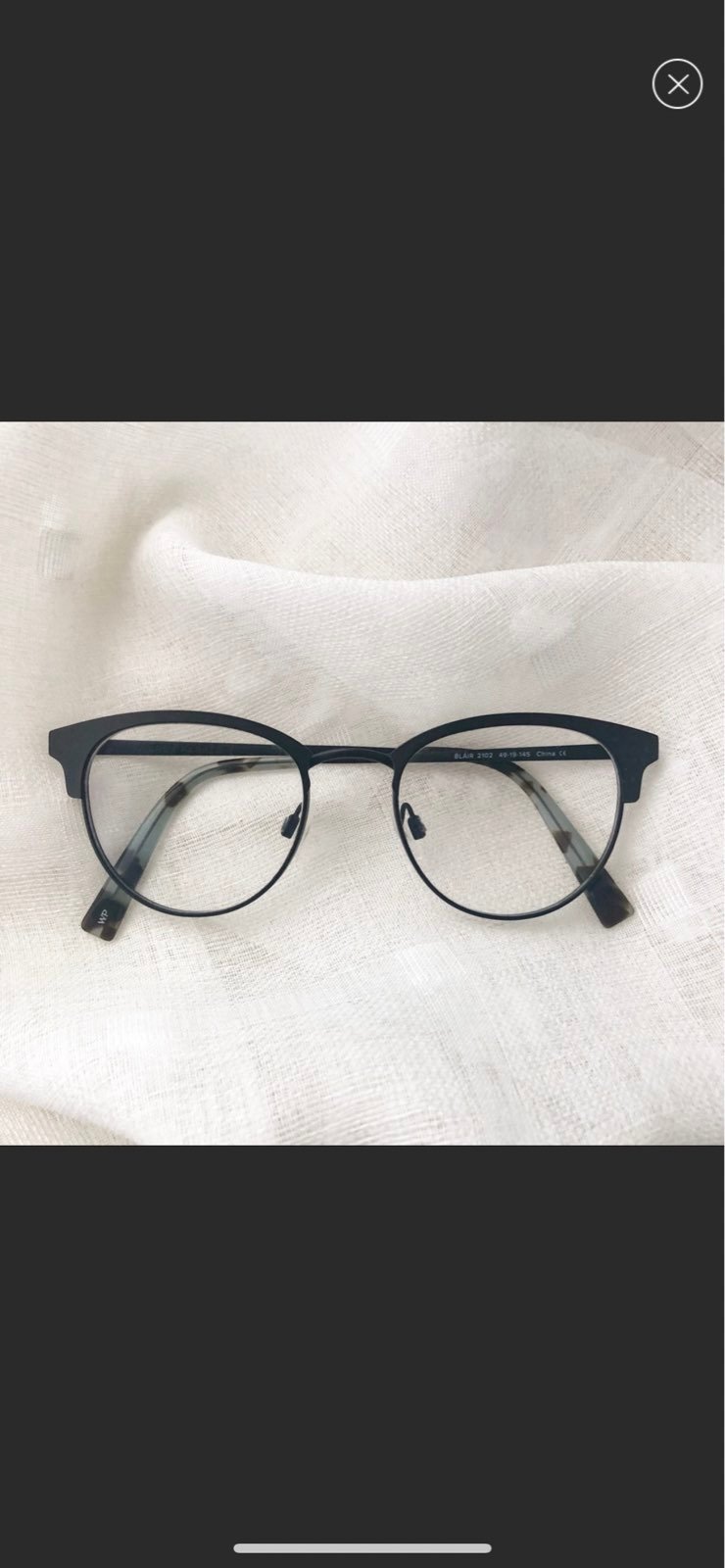 Warby Parker Blair Glasses in black ink