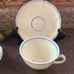Antique Royal Doulton The Durham Discontinued 1936 5 Set Cup & Saucer's Setting