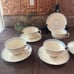Antique Royal Doulton The Durham Discontinued 1936 5 Set Cup & Saucer's Setting