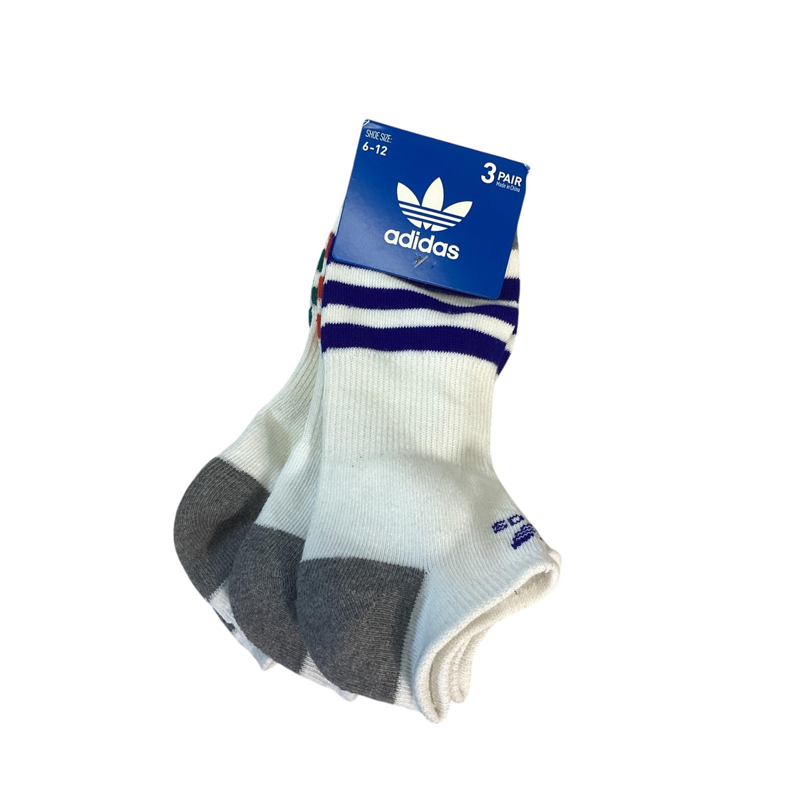 Adidas Men's No Show Socks - White (3 Pairs) 6-12
