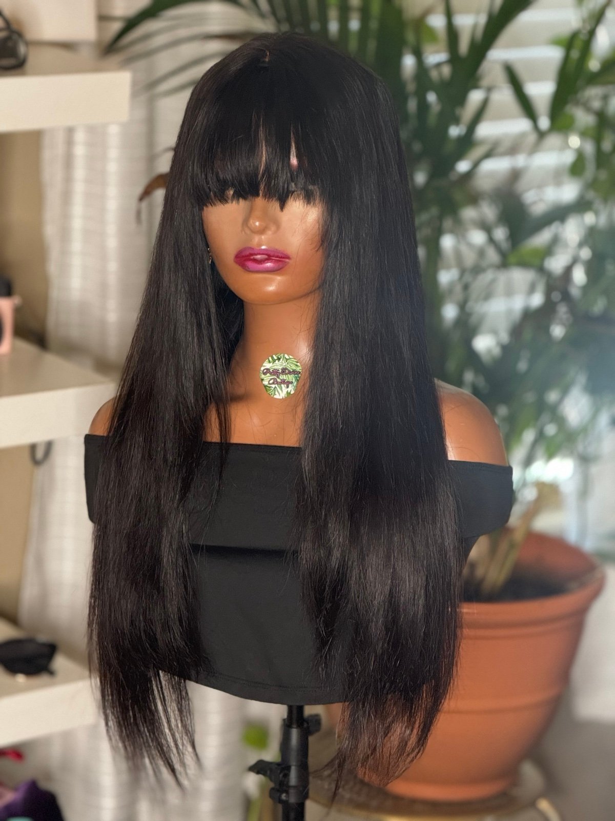 Human hair Chinese bangs wig