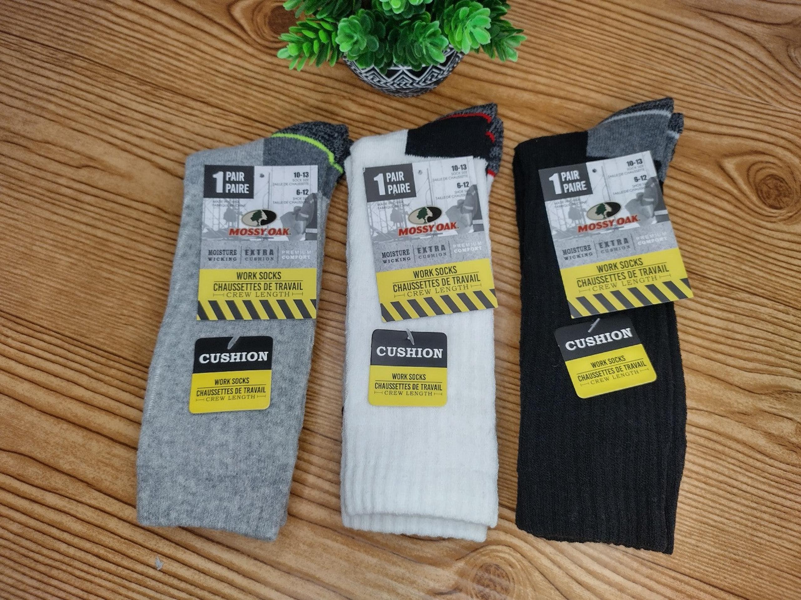 Mens Work Socks Mossy Oak Size 6-12 3 Pairs