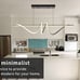 Modern Chandelier, Dimmable LED Pendant Light, Ring Chandelier for Living Room