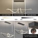 Modern Chandelier, Dimmable LED Pendant Light, Ring Chandelier for Living Room