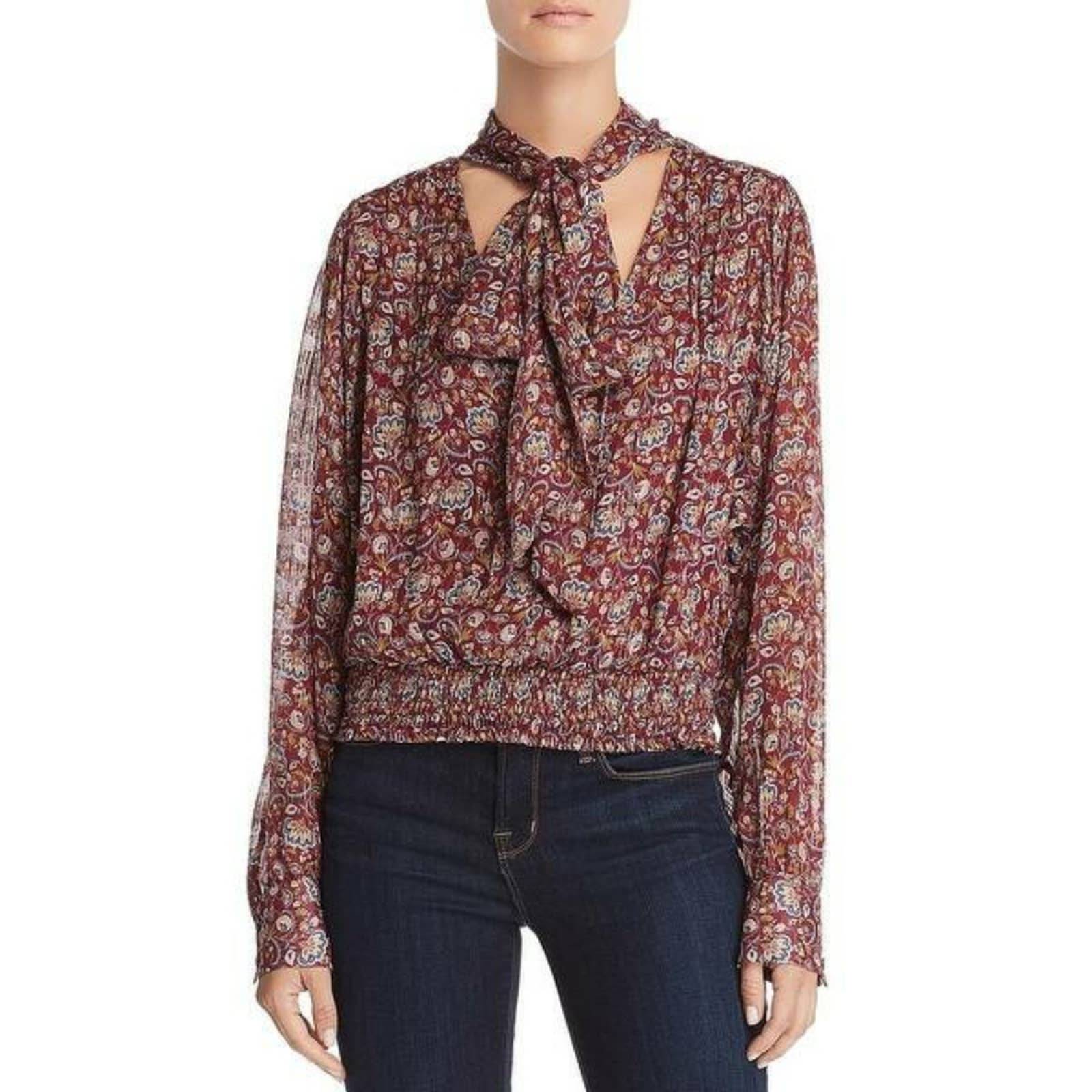 Ramy Brook tie neck blouse