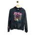 NWT Faded Rose Oversized Graphic Smiley Colorful Hoodie in Charcoal/Multi Size S
