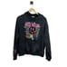 NWT Faded Rose Oversized Graphic Smiley Colorful Hoodie in Charcoal/Multi Size S