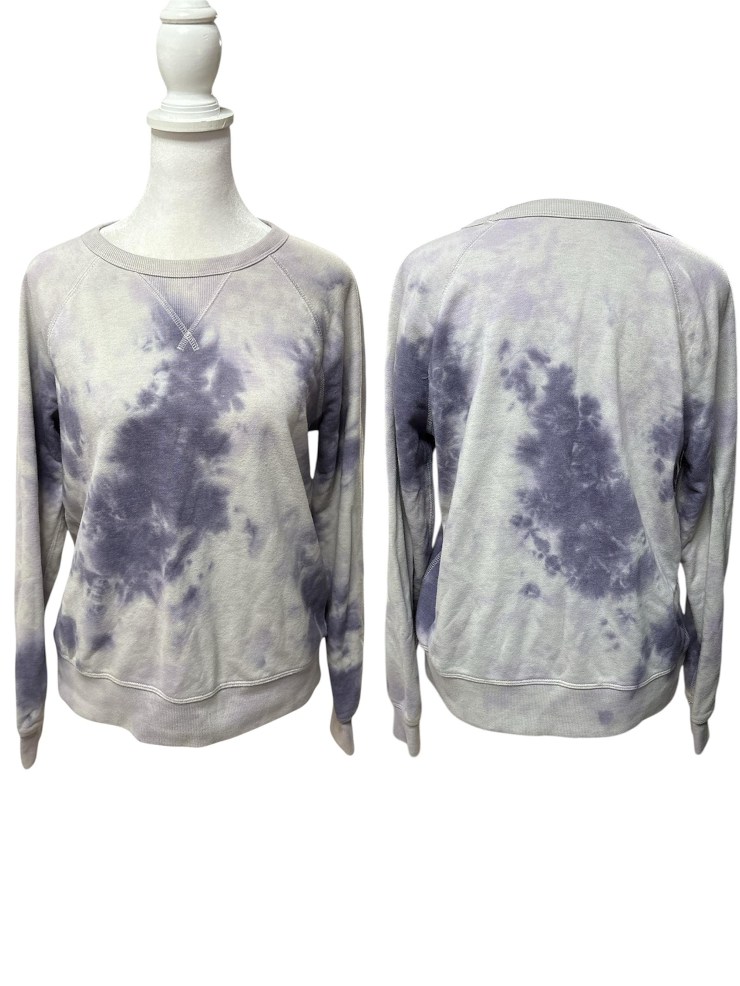 Sonoma Purple & White Tie-Dye Women's Pullover Long Sleeve Sweatshirt Size PS