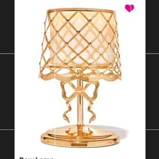 Gold bath and body works coquette bow lamp 3 wick Candle holder sold out