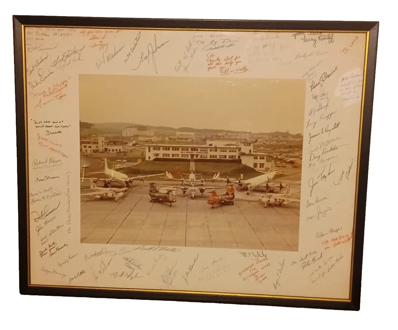 US Navy Plane Naval Air Station Whidbey Island Military Vintage 1970s Photograph