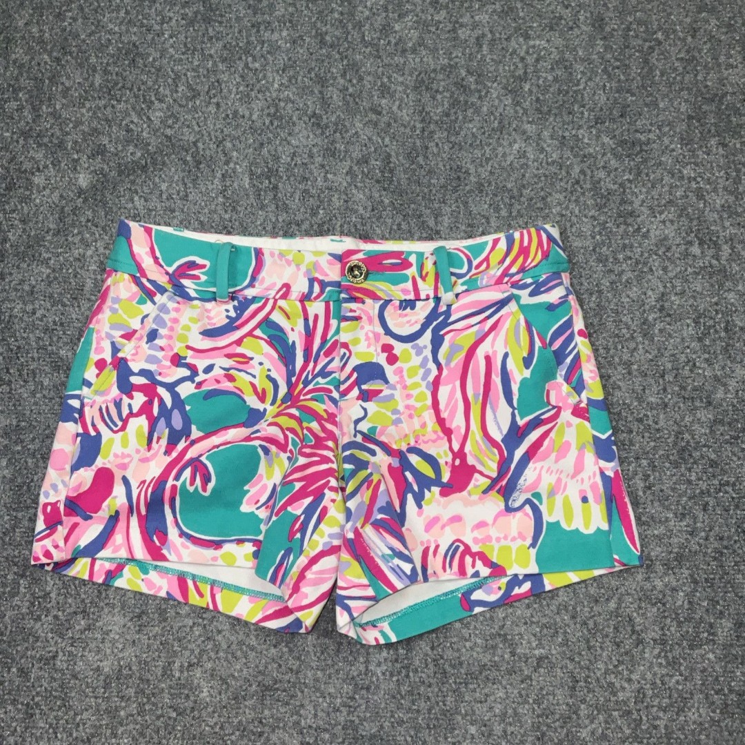 Lilly Pulitzer Shorts Womens Size 2 Pink The Callahan Casual Beach Stretch