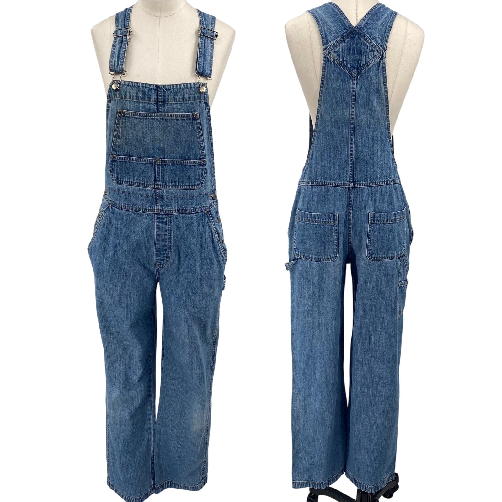 Vintage 90s Y2k Cherokee Denim Overalls Straight Leg Baggy Cotton Blue Jean S