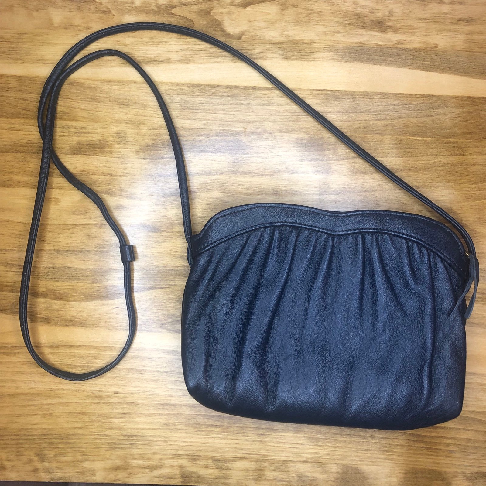 Vintage Stern and Manns Cross Body Leather Purse Blue