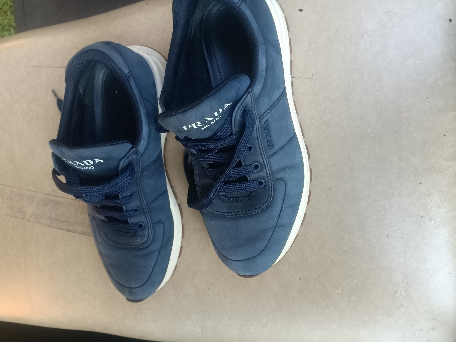 スニーカー PRADA  Sneakers Men Suede Blue Prada Blue Suede Velour Sneaker - Size 36 $298 | eBay