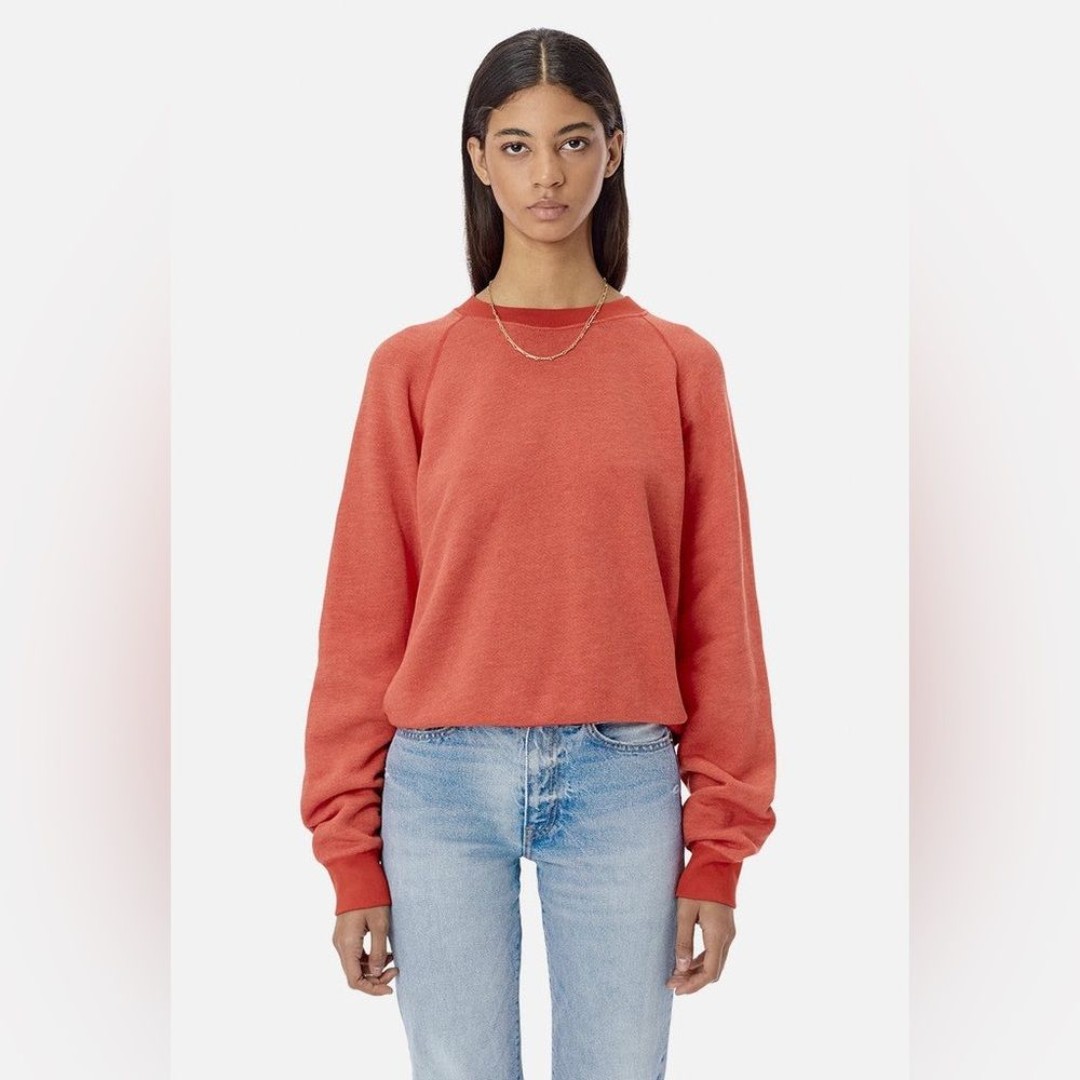 JOHN ELLIOTT orange vintage fleece sweatshirt