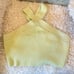 House of Harlow 1960 Light Green Ribbed Halter Top Knit Crop NEW Small NWT