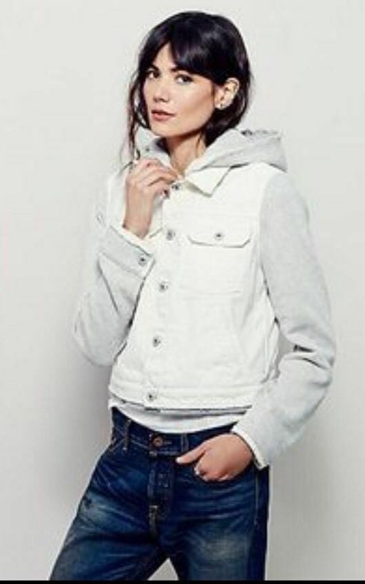 Free People Fleece Jean Jacket
