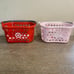 Target Toy Shopping Basket Kids Bullseye NEW pink and red set of 2