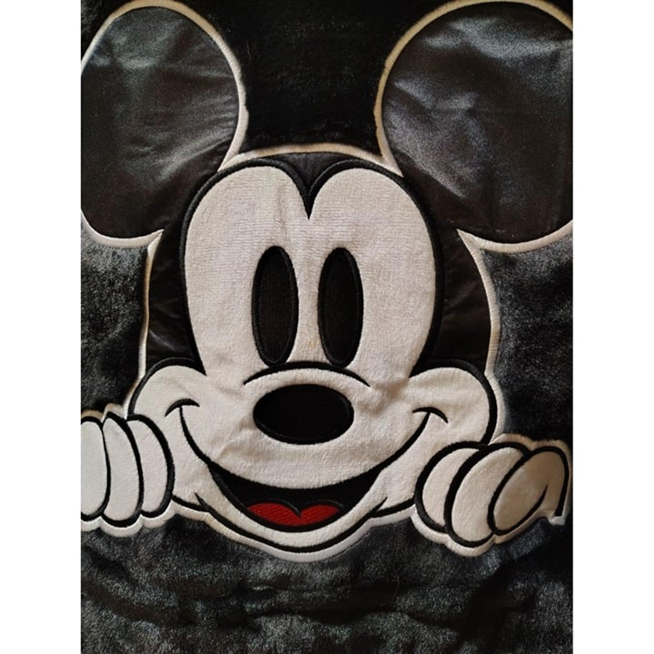 Disney forever 21 faux fur black Mickey mouse jacket bomber coat woman small