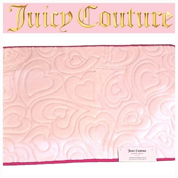 Juicy Couture Home Heart Embossed Memory Foam Bath Rug